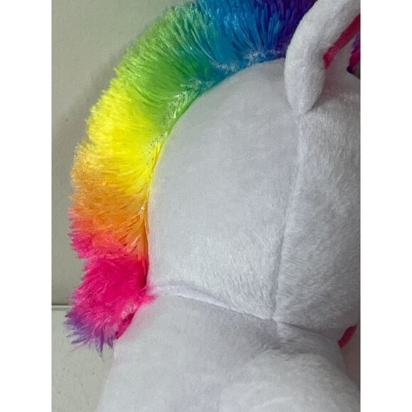 Build-A-Bear Unicorn Plush White with Rainbow Mane & Tail 16” - Picture 9 of 14